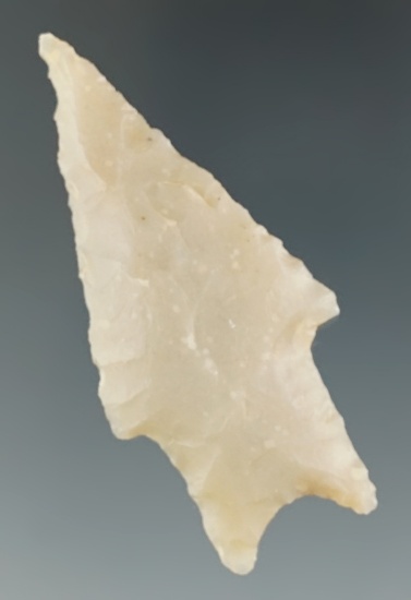 Attractive semi translucent material on this 2 3/16" Pedernales Point found in Texas.