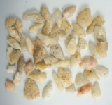 Group of 50 assorted quartz points found at Lovers Point on Breton Bay, St. Mary's Co., Maryland.