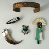 Set of assorted contemporary Southwestern jewelry.