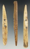 Set of three Alaskan artifacts, largest is 5 3/4