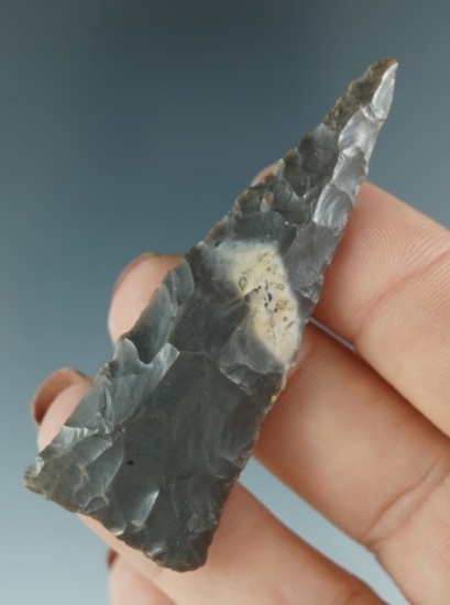 2 7/16" Hornstone triangular point found in Indiana.