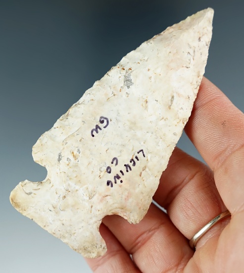 3 3/8" Flint Ridge Flint Archaic knife found in Licking Co., Ohio.