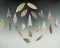 Group of 20 assorted African Neolithic arrowheads in nice condition - Africa. Largest is 1 3/4