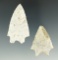 Pair of Bifurcate Base Points found in Ohio, largest is 2 3/8