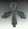 Set of four Coshocton Flint Knives found in Ohio, largest is 2 13/16