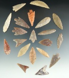 Group of 20 assorted Neolithic arrowheads found in the northern Sahara Desert region of Africa