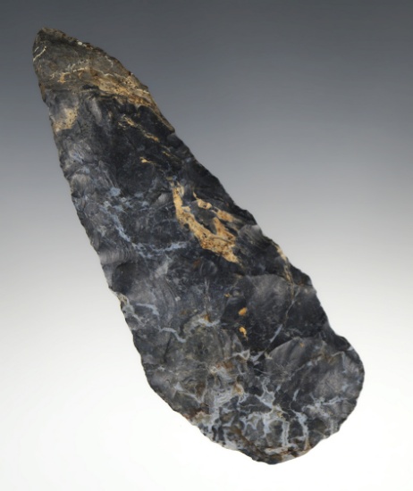 4 3/8" Coshocton Flint Blade found in Ohio. Pictured in "Who's Who" #9, page 274.