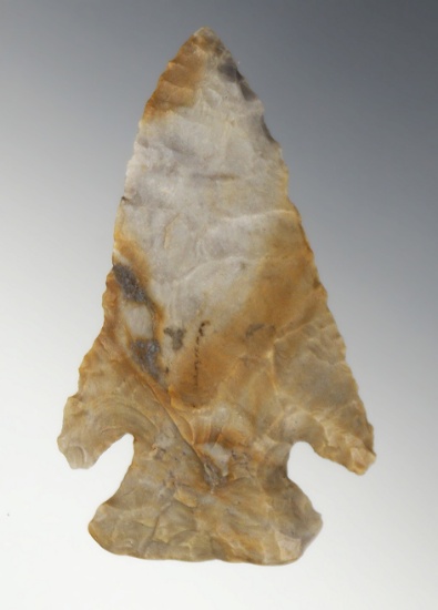2 11/16" Lost Lake made from Flint Ridge Flint, found in Ohio. Comes with a Davis COA.
