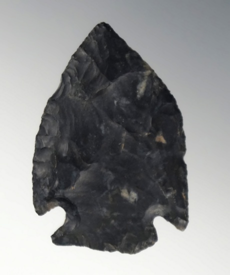 Very thin 1 3/4" Pentagonal point made from Coshocton Flint found in Ohio.
