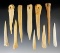 Set of 10 assorted bone Awls found in New Mexico. Largest is 5 1/8