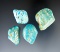 Four pieces (66.5 gr) USA turquoise from Arizona.