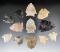 Set of 12 Ohio Arrowheads in nice condition. Largest is 2