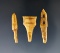 Set of three miniature Ivory artifacts. Largest is 1 9/16