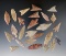 Group of 25 assorted African Neolithic arrowheads found in the Sahara desert region.