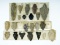 Three groups of arrowheads collected on farms in Pennsylvania nearly 100 years ago.