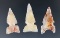 Exceptional! Set of three Side Notched Arrow Points found in New Mexico. Largest is 1