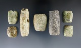 Nice set of seven well-made Pre-Columbian stone beads found in Mexico, largest is 2 116