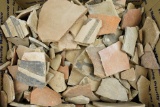 Box lot of 13 pounds of Prehistoric pottery shards found in New Mexico at various sites. Hundred of