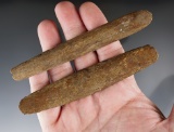 Pair of Inuit Bow strengtheners found in Alaska. Largest is 4 5/8