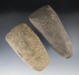 Pair of Hardstone stone tools including a Celt  and an Adze found in Ohio, largest is 4 3/4