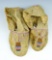 Pair of very old beaded child moccasins, 5 1/4