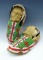 Beautifully beaded circa 1880s leather moccasins that are 10 1/4