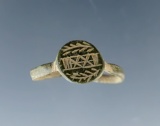 Jesuit ring recovered at the  Burrell Creek site in Geneva, New York.