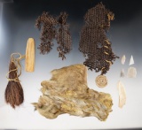 Group of assorted artifacts found in a cave on private property in Arizona.