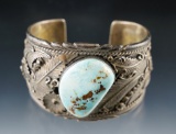 Vintage Southwestern jewelry Cuff Bracelet stamped 