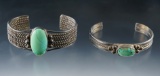 Pair of turquoise stone Cuff Bracelets.