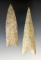 Pair of 1/2 restored Dalton Points, largest is 3 3/4