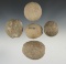 Set of five grooved weights found in the southeastern U. S.