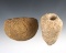 Pair of unique stone artifacts found in New Mexico. Includes a stone bowl with carved depictions