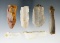 Group of six Neolithic Flint artifacts found in Denmark, largest is 2 13/16