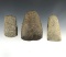 Set of three Midwestern Celts in very nice condition. Largest is 3/4