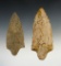 Pair of large Adena Knives found in Maryland. Largest is 4 7/8
