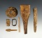 Set of seven assorted ivory and bone Inuit artifacts found in Alaska. Largest is 4