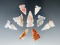 Set of nine New Mexico arrowheads made from beautiful materials found in 1957.