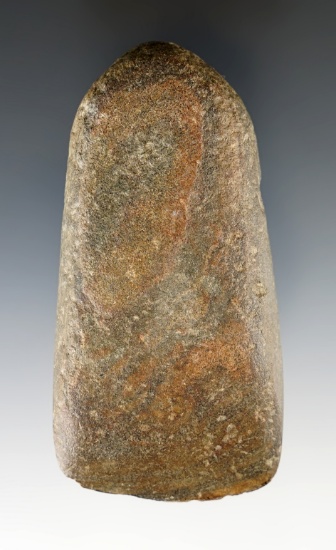 Well styled 3 1/2" Banded Slate Celt found on the Schrock Farm, in Holmes Co., Ohio.