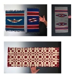Set of 4 contemporary blankets that make nice display items.  Largest is 18