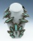 Old and very ornate beautiful turquoise and silver Squash Blossom Necklace