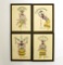 Set of 4 Hand painted framed images completed by Apache artist Ralph Holmes.