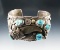 Sterling Silver and Turquoise Wrist Cuff with an interior circumference of 5 7/8
