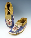 Pair of beautifully beaded Moccasins that are 9 1/2