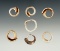 Set of 7 rare Shell Ring Beads found in New Mexico. Largest is 7/8