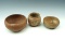 Set of 3 small Southwestern Pottery Vessels in nice condition. Largest is 4 3/4