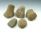 Set of 5 Assorted Hardstone Tools in good condition. The largest is 4