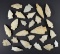 Set of 25 Quartz points found in the Eastern U.S. The largest is 2 1/2