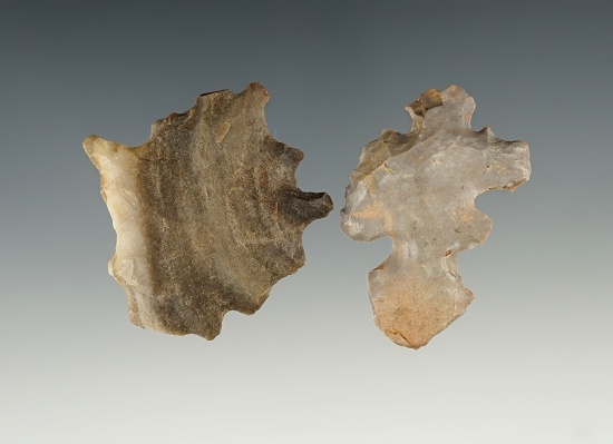Pair of Eccentric points found in the Kentucky/Tenessee area. The largest is 1 13/16".