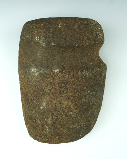 Large 7 5/8" long 3/4 Grooved Axe made from Hardstone found in the Midwestern U.S.